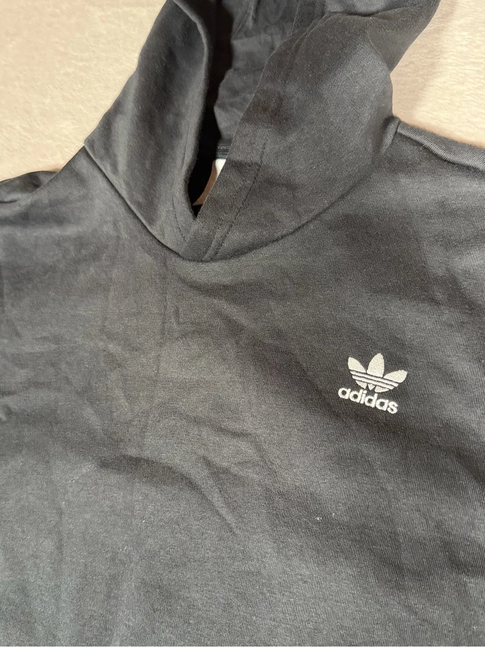 adidas Black Trefoil Pullover Hoodie